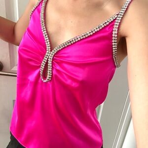 Generation Love Pink Rhinestone Camisole